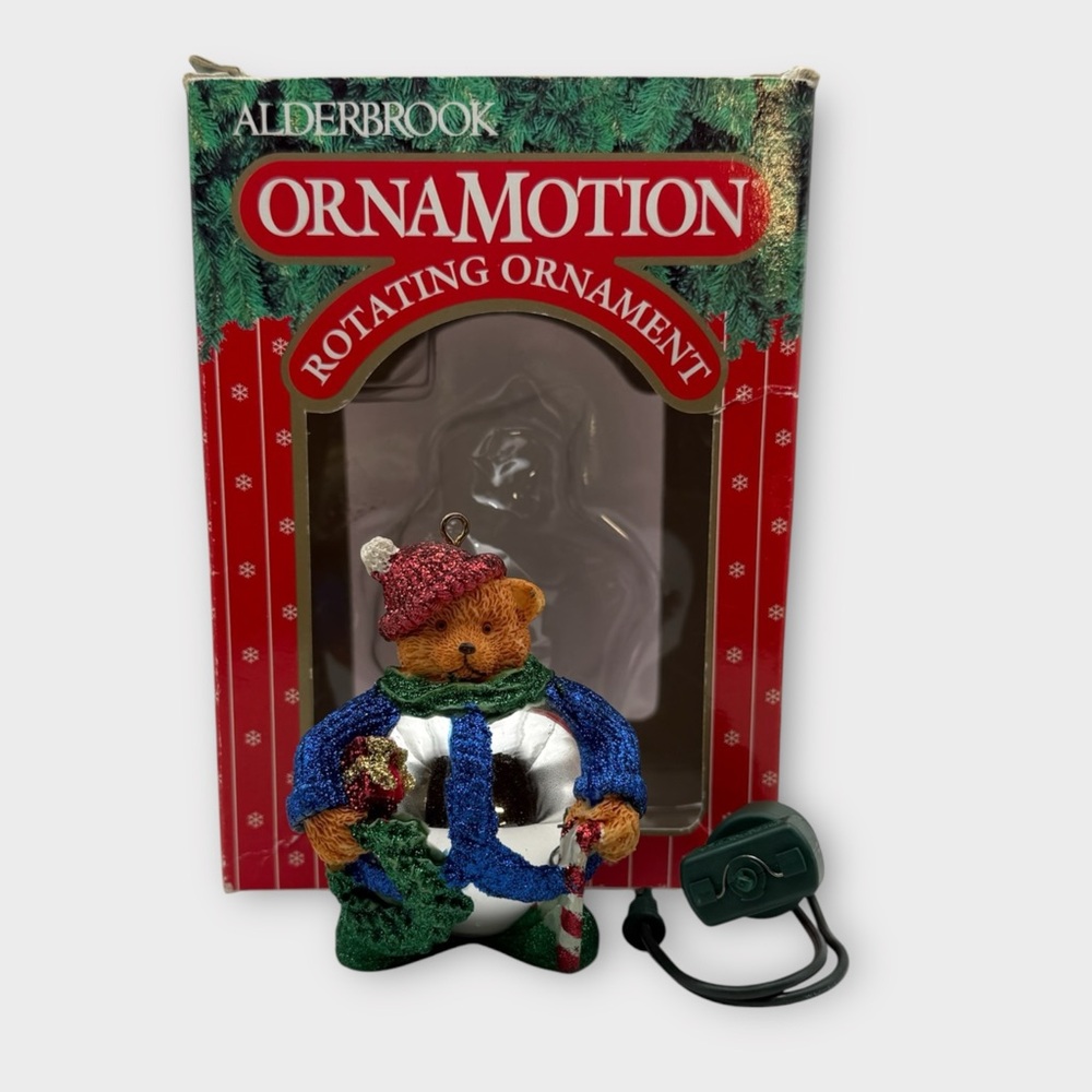 NOMA Ornamotion Rotating Christmas Ornament with motor Bear
